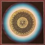 Hum Rainbow Mantra Mandala Thangka Painting