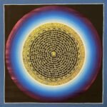 Om Rainbow Mantra Mandala Thangka Painting