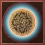Om Rainbow Mantra Mandala Thangka Painting