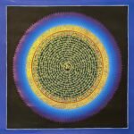 Om Lotus Mantra Mandala Thangka Painting