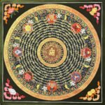 Om Auspicious Mantra Mandala Thangka Painting