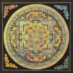 Vajra Om Auspicious Mandala Thangka Painting