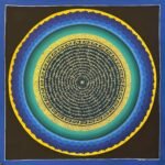 Lotus,Rainbow Mantra Mandala Thangka Painting