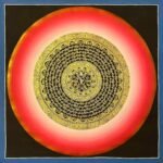 Hum Rainbow Mantra Mandala Thangka Painting
