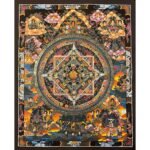 Traditional Buddha Mandala Thangka,24k Gold leaf