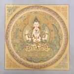 24K Gold Chenrezig Mantra Mandala Thangka