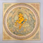 24K Gold Dzambala Mantra Mandala Thangka Painting