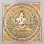 Vajrasattva Mantra Mandala Thangka Painting,24k Gold