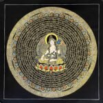 White Tara Mantra Mandala Thangka