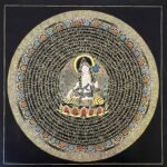 White Tara Mantra Mandala Thangka Painting
