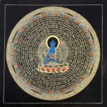Healing  Buddha Mantra Thangka Painting