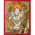 Handmade Ganesh Thangka Painting From Nepal