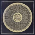 Black& Gold Guru Rinpoche Mantra Mandala Thangka