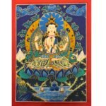 Chenrezig Thanka Painting From Nepal