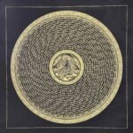 Black& Gold Green Tara Mantra Mandala Thangka
