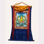 Silk Mounted Brocade Zambala Thangka Painting